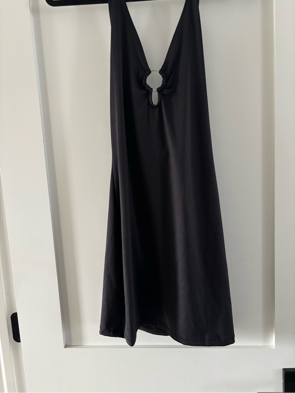 H&M Black Backless Ring-Detail Sleeveless Dress